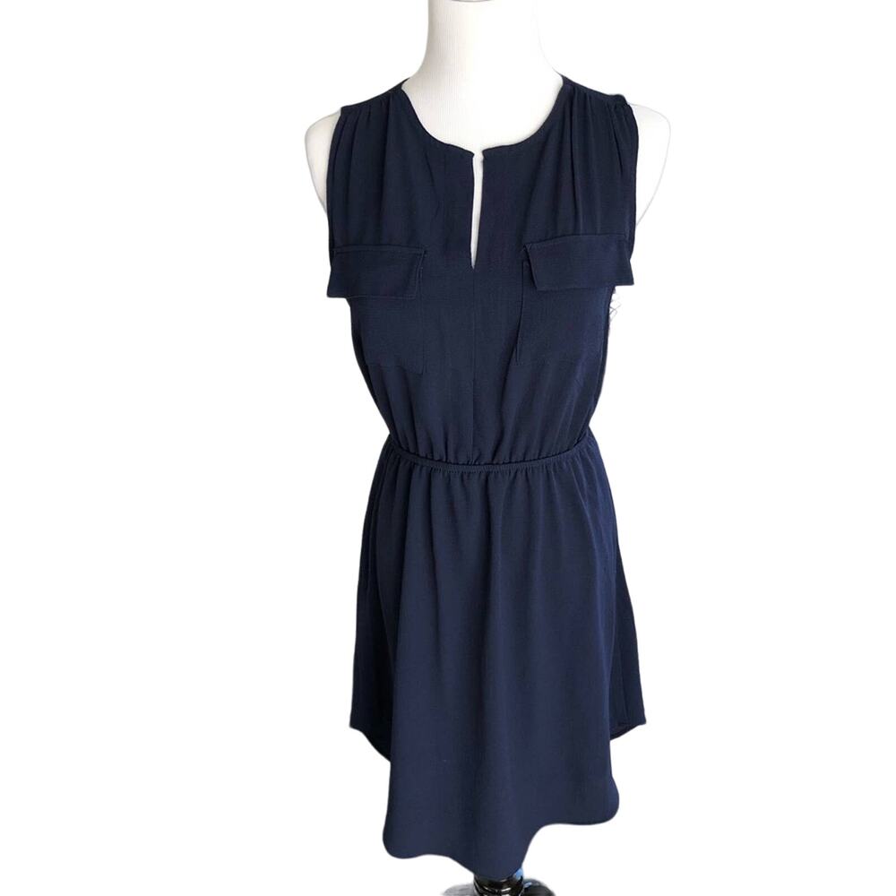 Monteau Navy Blue Sleeveless Dress, Size S